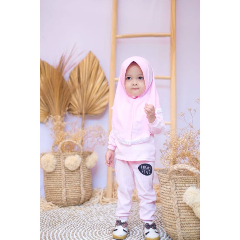 Jilbab Anak bayi  Ped Nayla Renda usia 0-3 th / Hijab baby