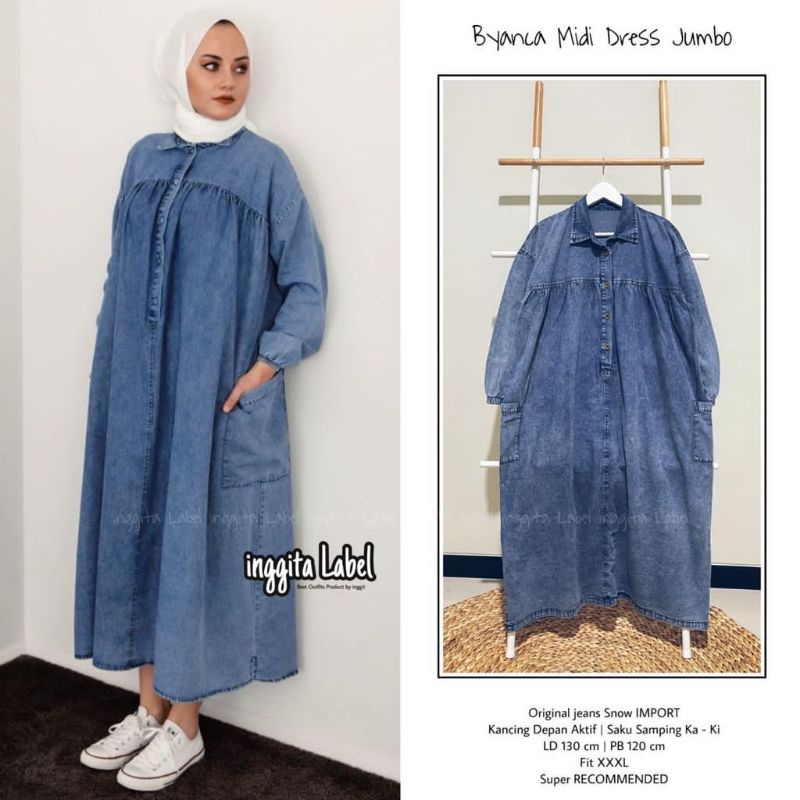 Byanca midi dress jumbo ori inggita