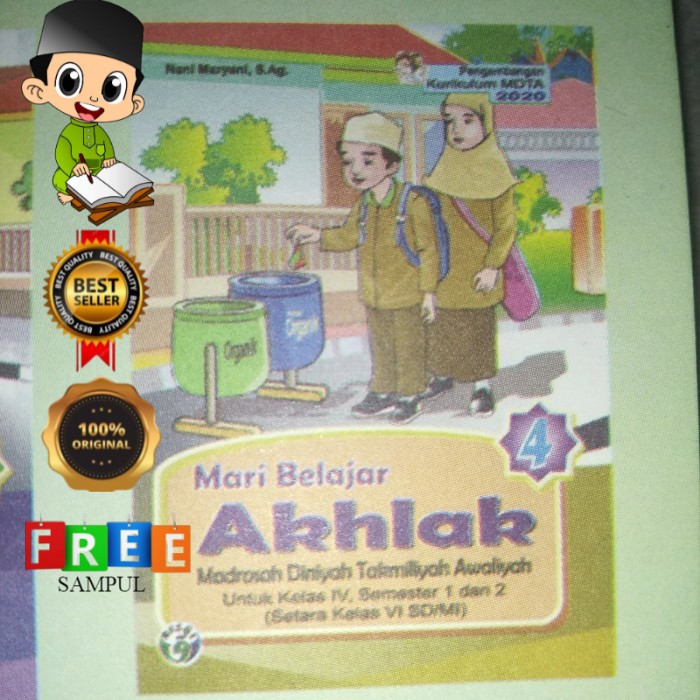 buku pelajaran akhlak( mari belajar akhlak ) kelas 4 mdta