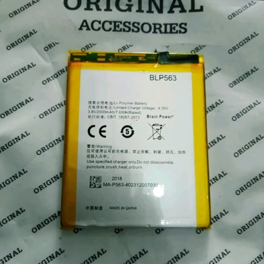 Baterai Original Oppo Find 5 Mini R827 BLP563 Batre Batrei Batrai BLP563