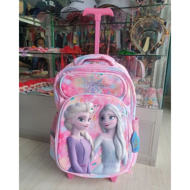 Troli SD Frozen Pink/Trolly Anak Sekolah Perempuan/Tas Roda Anak/Tas Sekolah Terbaru