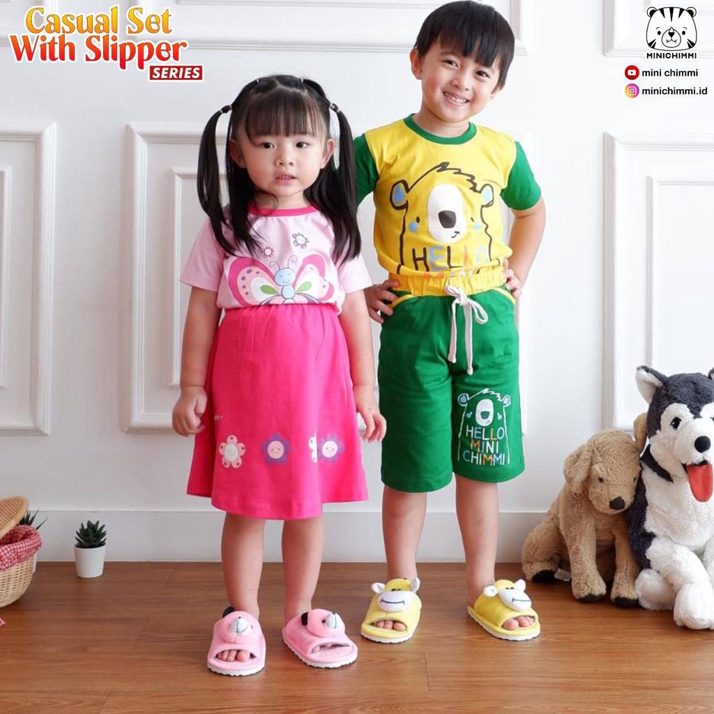 Setelan anak Casual Free Slippers Minichimmi