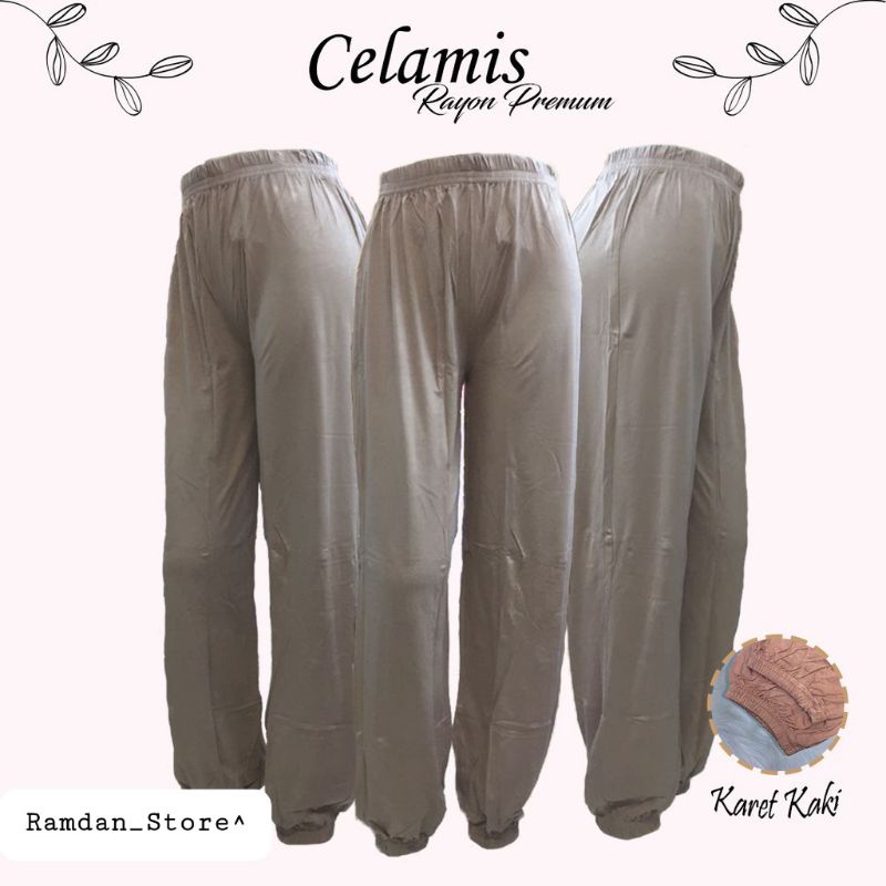 Celamis Celana Gamis Rayon Premium 45 - 85 kg / Inner Jogger Wanita Standar