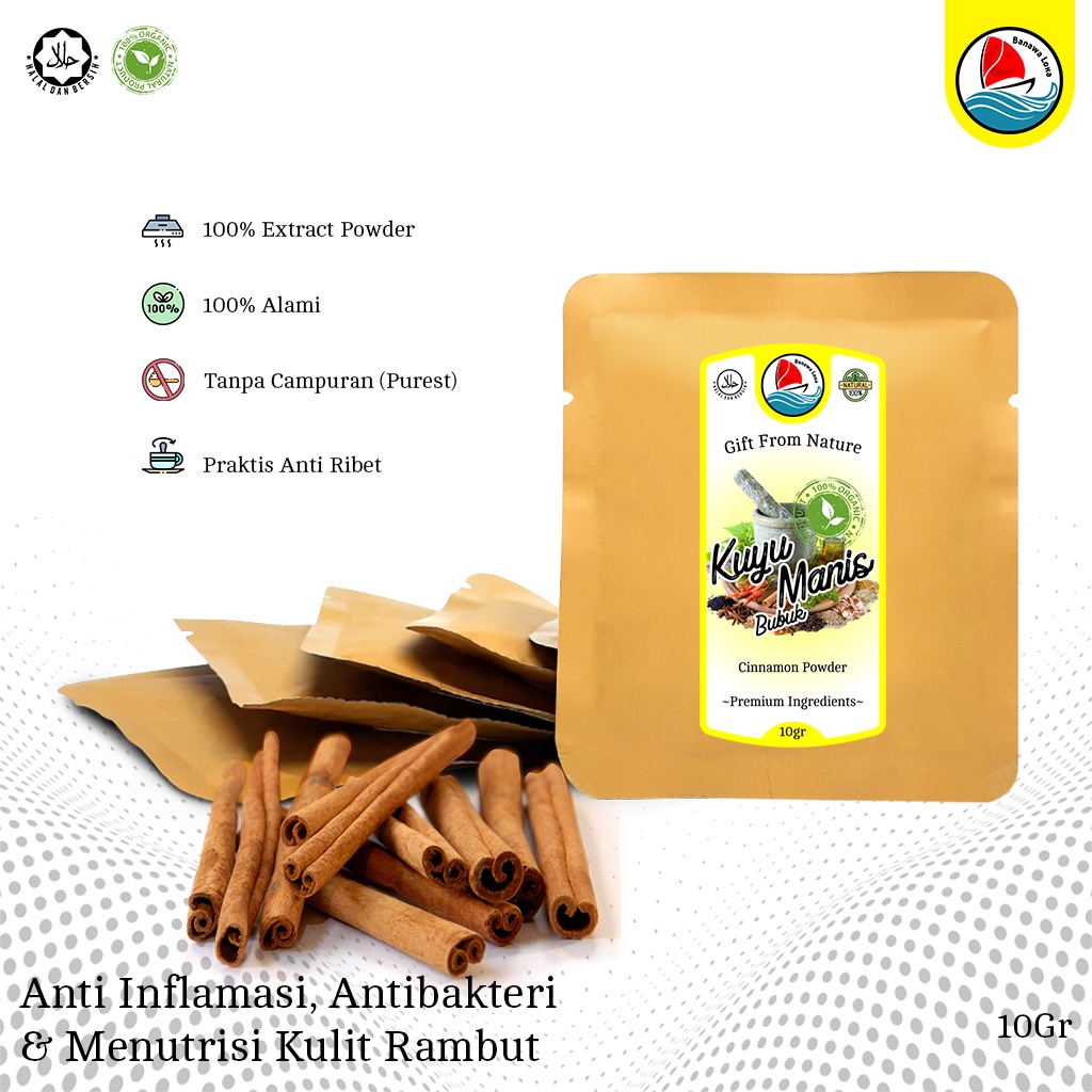 

BANAWA LOKA Kayu Manis Bubuk 10g Cinnamon Powder Keningar Bumbu Dapur 100% Murni