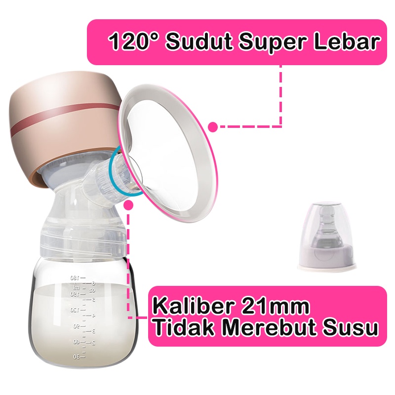 Electric Breast Pump Handsfree &amp; Single  / Breast Pump Elektrik Rechargeable / Portable Pompa ASI Elektrik BPA Free 9 Speeds Low Noise Painless Breast Pump &amp; Accessories