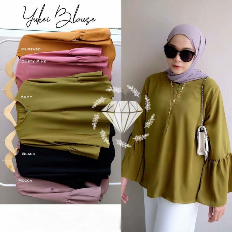 BLOUSE TOP YUKEI MOSCREPE