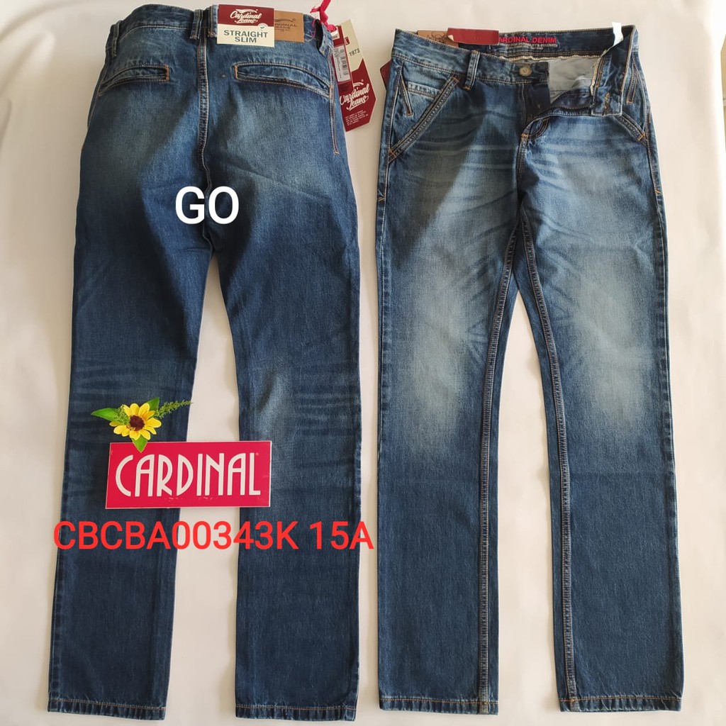 gof A 27-28 CARDINAL CBCBA Celana Panjang Jeans Reguler Fit Slim Fit Straight Slim Bawahan Laki-Laki