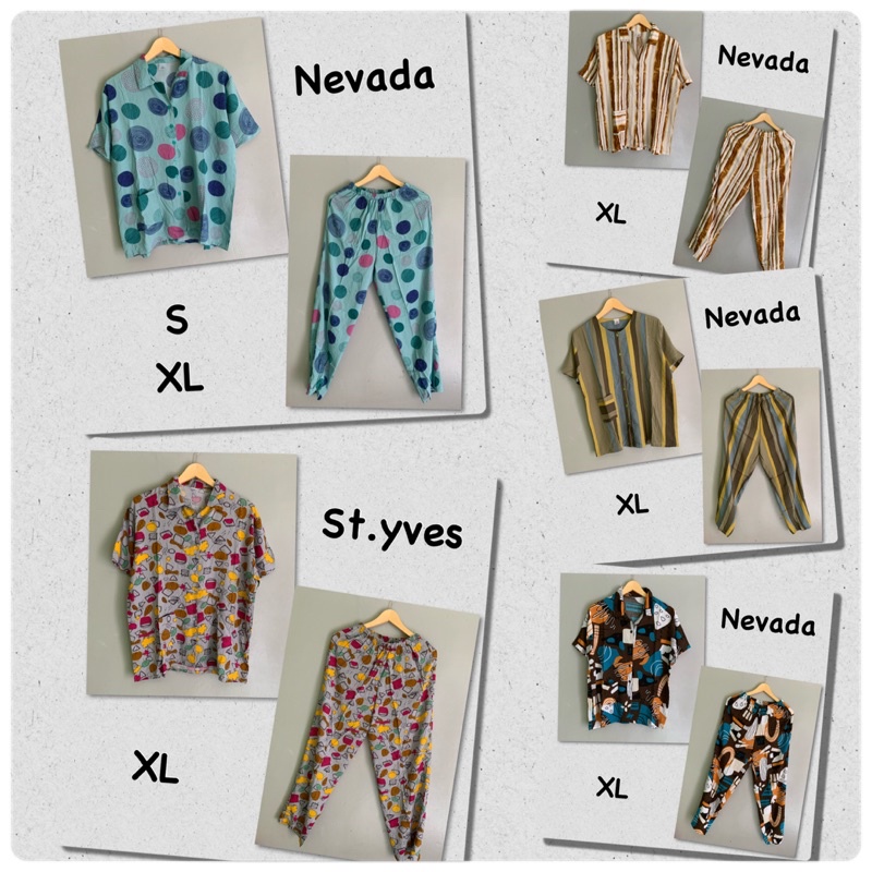 nevada st.yves piyama lengan pendek wanita