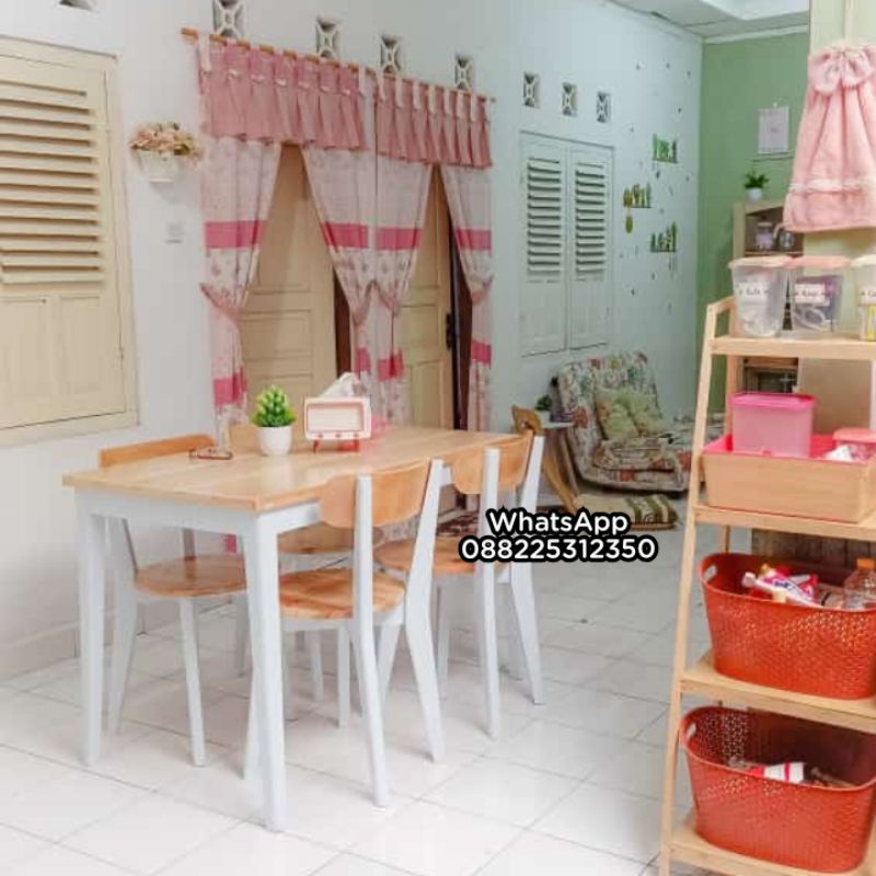 set meja makan / set meja cafe / set meja makan aestetik / set meja makan terbaru / set meja makan t