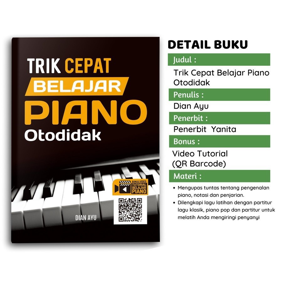 Buku Trik Cepat Belajar Piano Otodidak - Dian Ayu