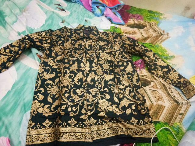 Maura Couple - Sania Ruffle Batik Couple Ori Ndoro Jowi Garansi Batik Hazana Batwing Lengan Panjang