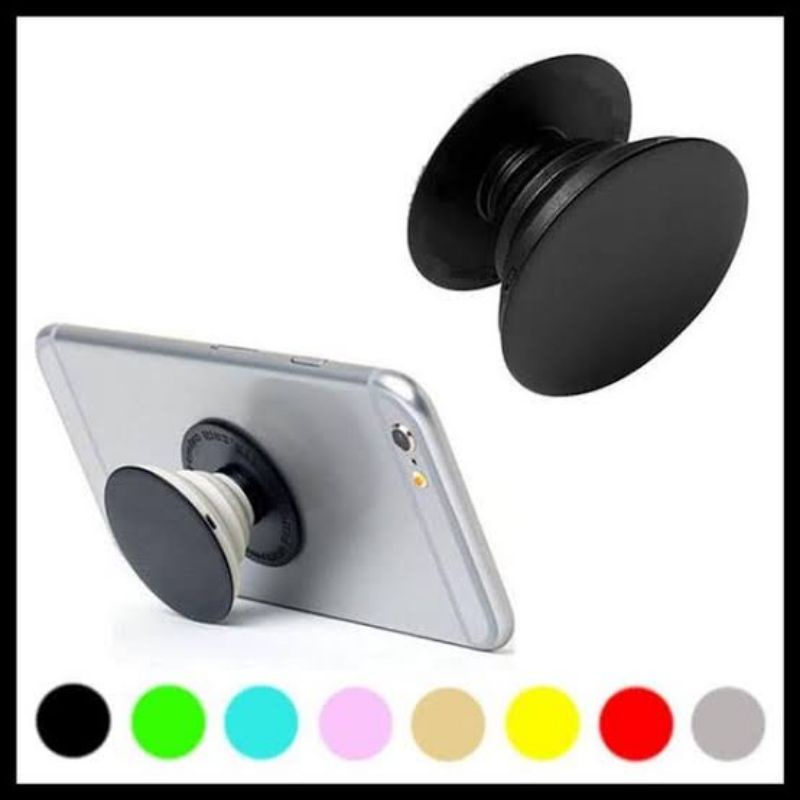 popsocket polos non pack slot clip grip stand phone holder pop socket non hook warna universal