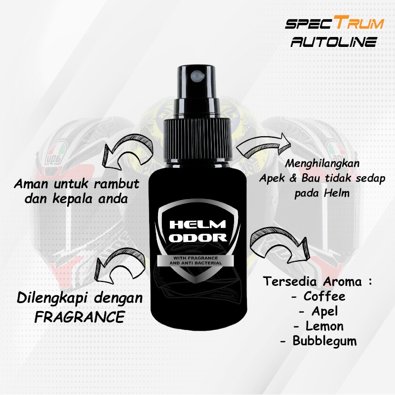 SPECTRUM HELM DEO/ODOR PARFUM HELM PENGHILANG BAU ANTI BACTERIAL BISA COD