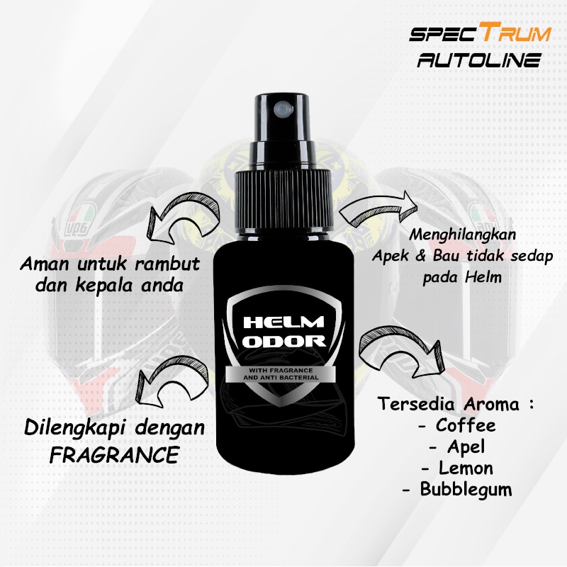 [ SPECTRUM ] HELM DEO PARFUM HELM PENGHILANG BAU ANTI BACTERIAL PEWANGI HELM AROMA THERAPY