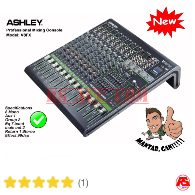 MIXING Console Mixer Slim Ashley V8-FX ORIGINAL