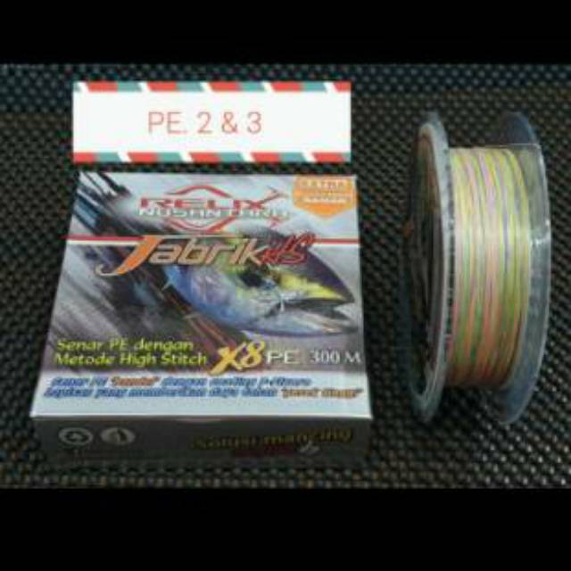 PE. RELIX NUSANTARA JABRIK HS X8 / 300m (MULTICOLOR) PE.2 / PE.2.5 / PE.3