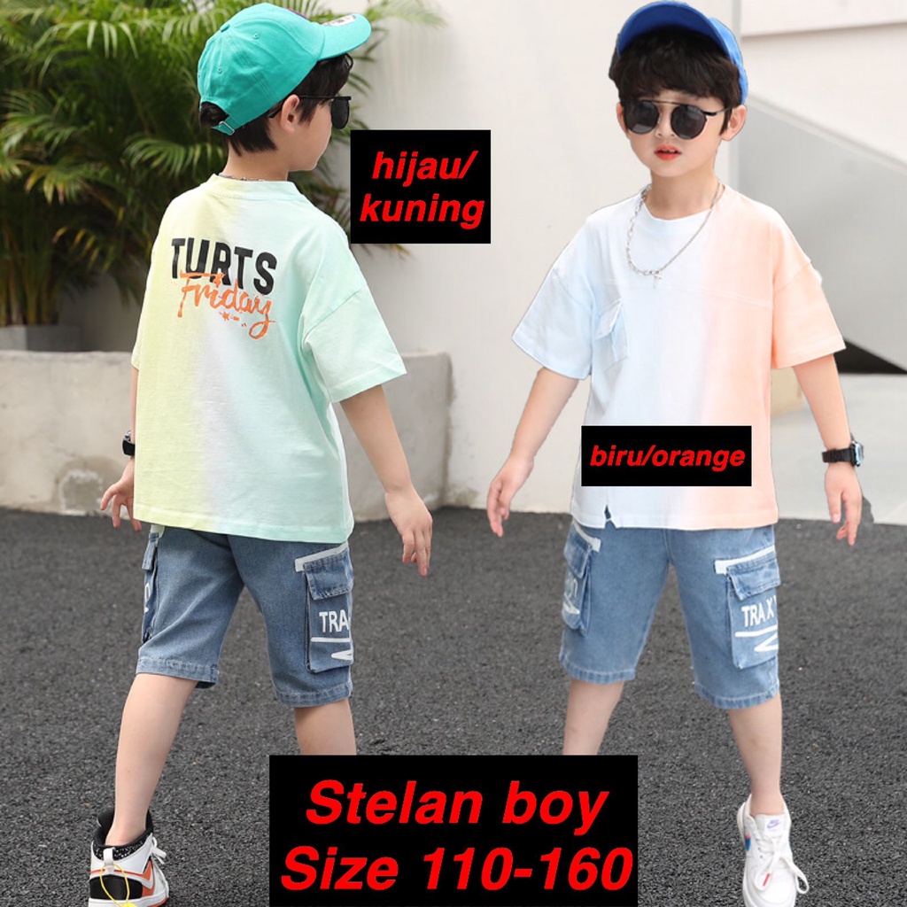 (LOLI-JKT) BOY-28 STELAN BOY TURTS WARNA 110-160