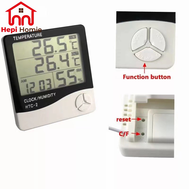 [HH] TERMOMETER RUANGAN HYGROMETER DIGITAL HTC-1 HTC-2 / THERMOMETER HIGROMETER TEMPERATURE HUMIDITY