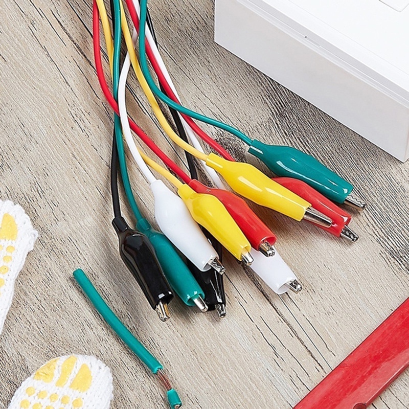 (Ready Stock) 10 Pcs Kabel Jumper Klip Buaya Dua Sisi Untuk Tester Power Elektronik