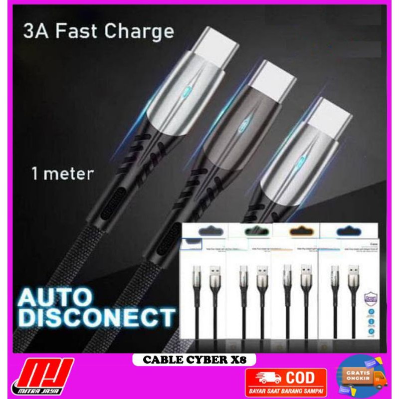 ELITE Cyber X8 Kabel USB Synch Data LED Auto Disconnect 2.4A