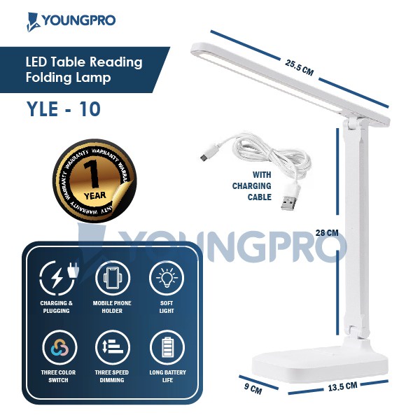 Lampu Meja Lipat Portable Super Terang Dengan Kontrol Sensitif YLE-10