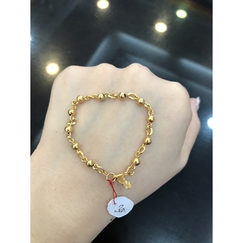 Gelang anak bola kombinasi emas asli kadar 300