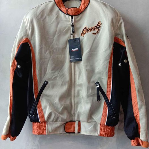 Jaket motor greedy - Cream combination