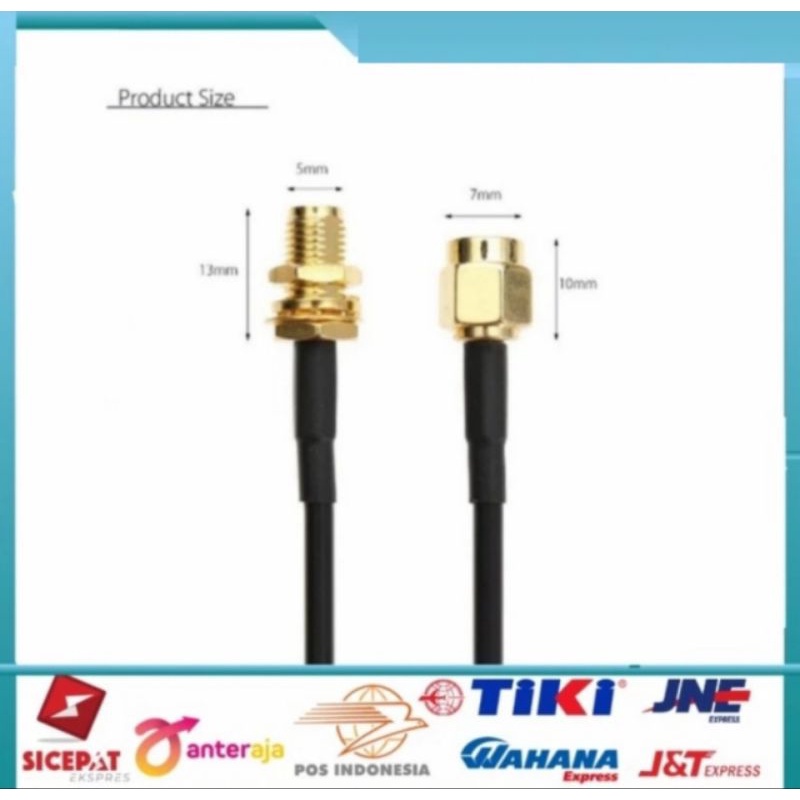 SMA Male To SMA Female Kabel Wifi Perpanjangan Antena Extension 3meter