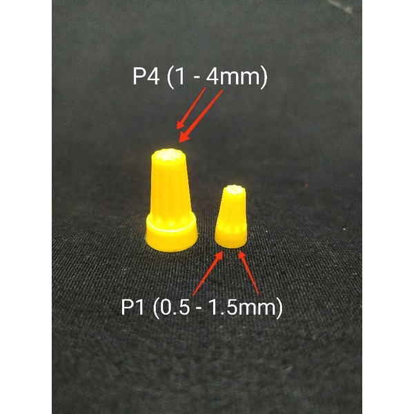 Lasdop 1mm P1 Abu-Abu / Lasdop 4mm P4 Kuning / Lasdop 6mm P6 Merah / Wire connector / sambungan kabel / Konektor Kabel Penyambung Kabel Lasdop kuning Lasdop Abu abu Lasdop Merah