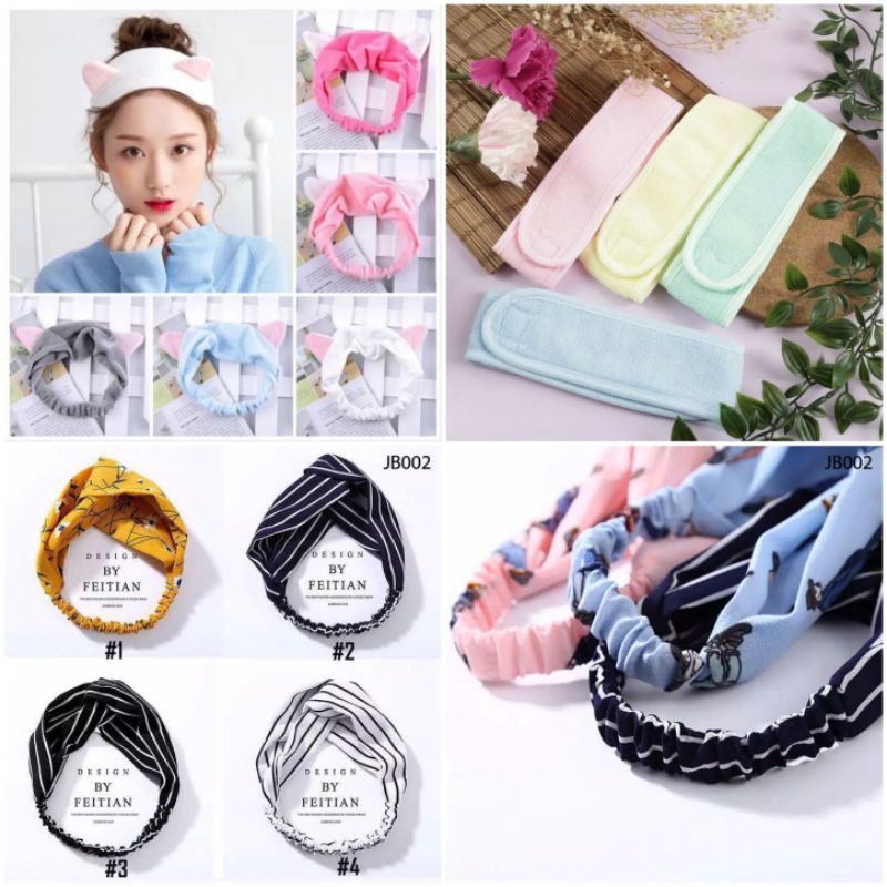 [TERMURAH] BANDANA BANDO MASKER / BANDO FACIAL/ HEADBAND / BANDO TELINGA KUCING / BANDO KUCING/ BAND