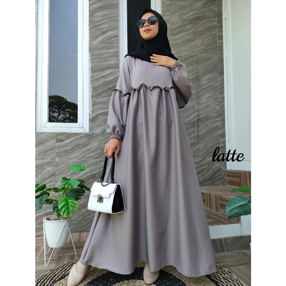 Gamis Ity Crepe Rempel/ Dress Ity Crepe L-XL