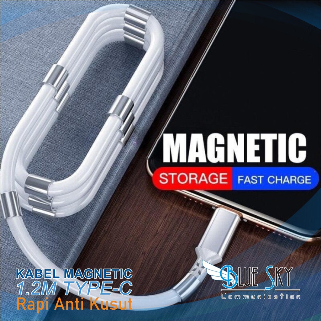 KABEL USB MAGNETIC 1.2M TYPE C KABEL MAGNET AUTOMATIC STORAGE DATA