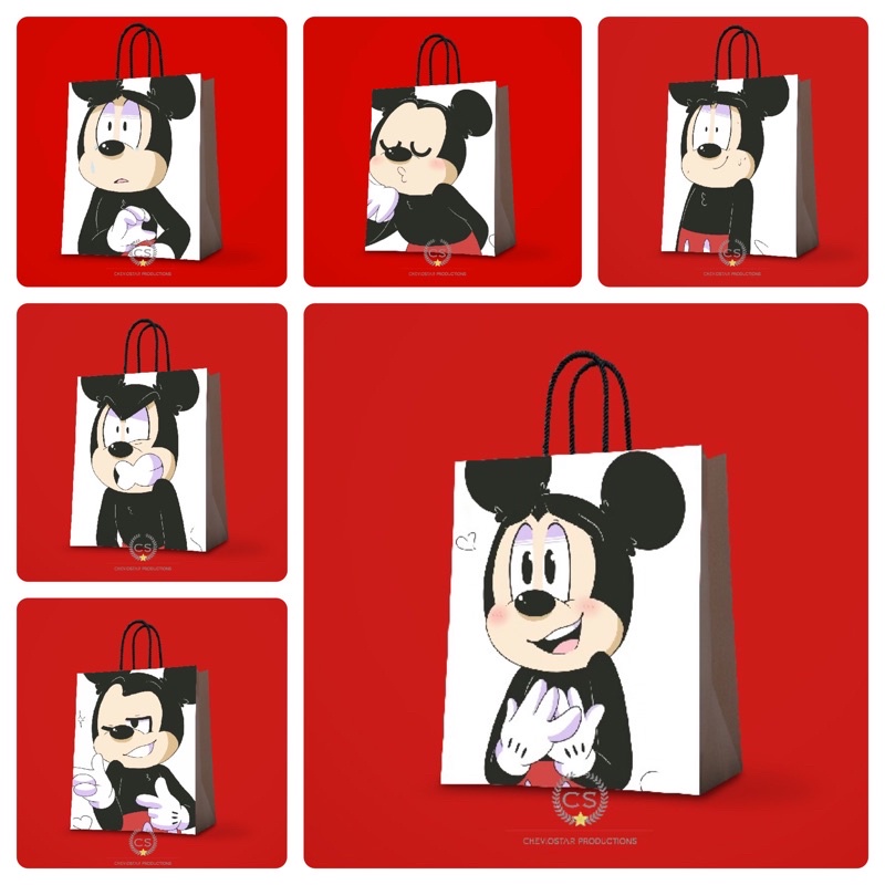 

Paper bag Mickey Mouse Disney Shopping bag tas kado Bungkus kado Tas kertas Goodie bag Hampers