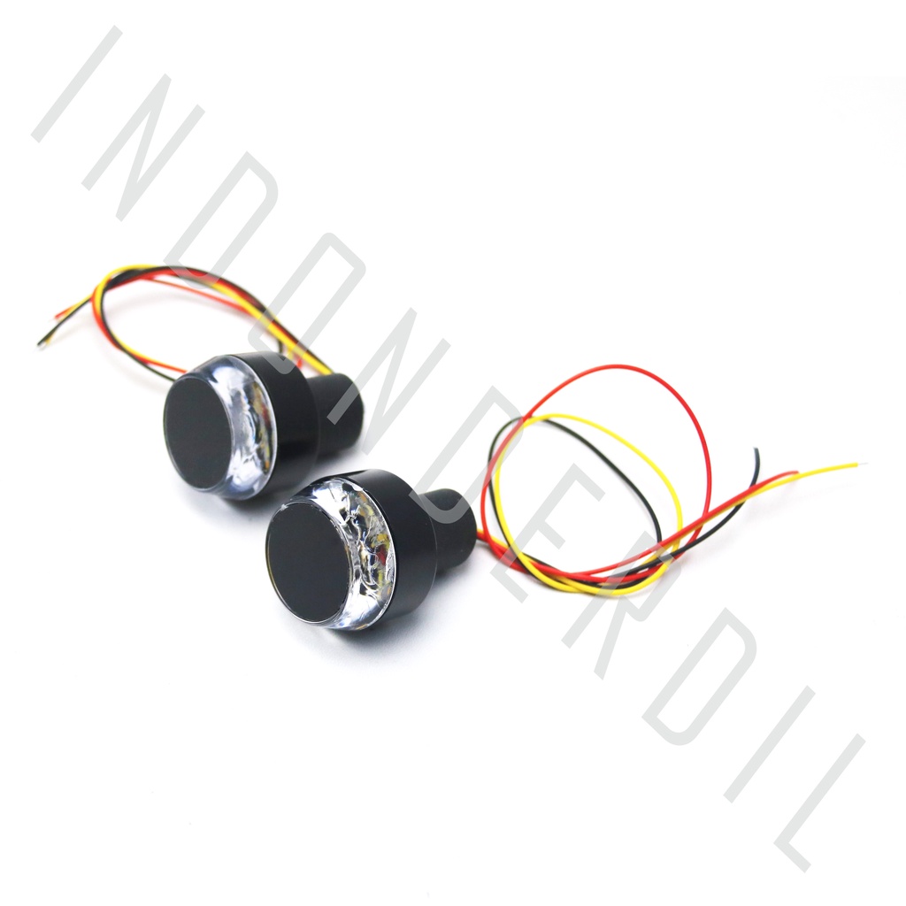 Jalu-Bandul Handle-Handel-Hendle-Hendle Stang-Setang-End Bar LED 2 Mode Senja Kuning-Sein-Sen Putih-Biru-Merah Universal-Untuk Semua Jenis Motor