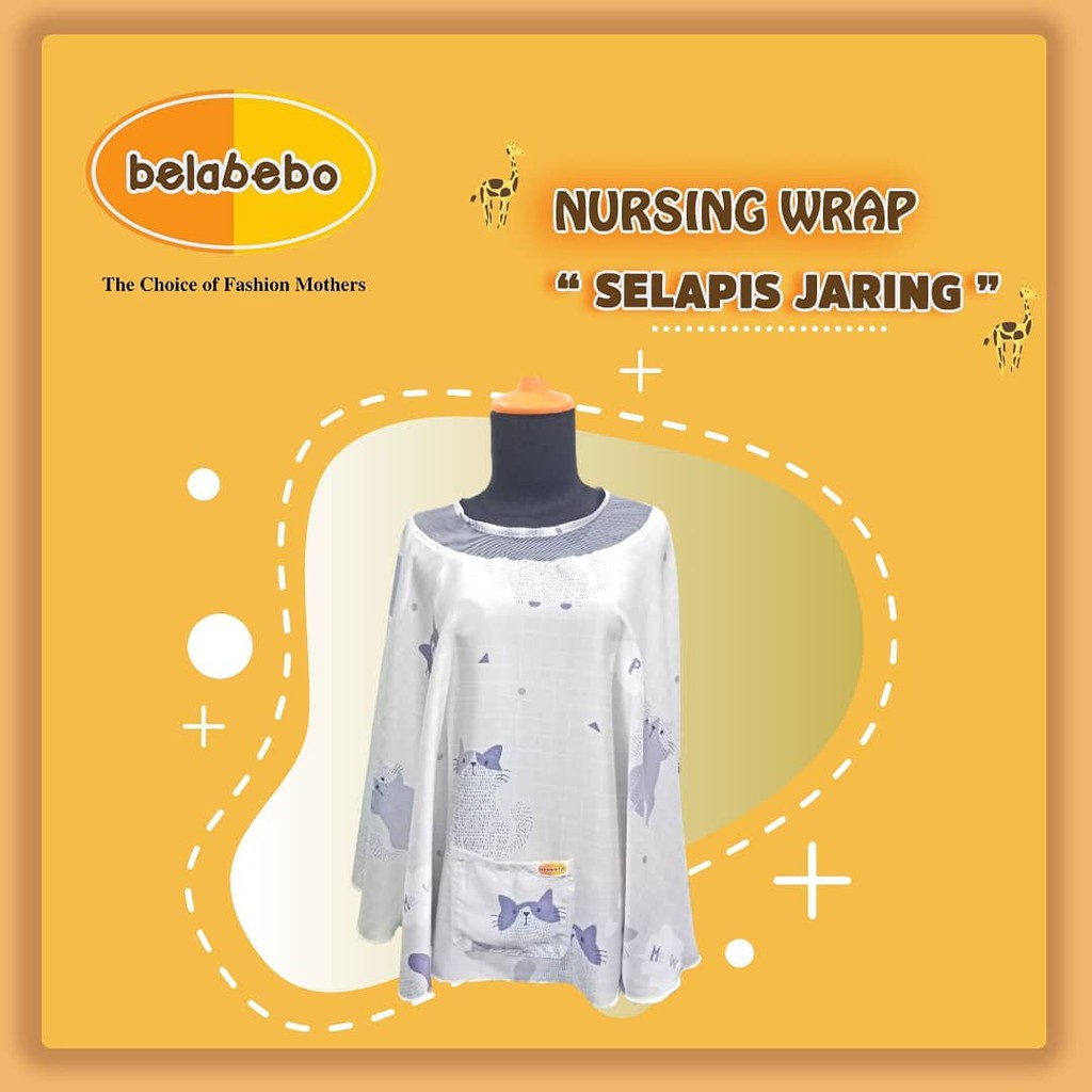 Belabebo Nursing Wrap Selapis Jaring BB-019 Warna Random