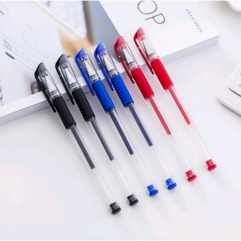 

2Pcs Pulpen Gel Ink 0.5mm Pena Pulpen Tinta Cair