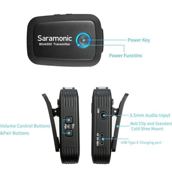 Saramonic Blink 500 B2 Tx+Tx+Rx Wireless Omni Lavarier Mic Original