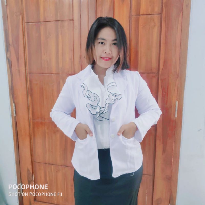 BLEZER PUTIH  FORMAL BLEZER KANTOR WANITA JAZ FORMAL PUTIH