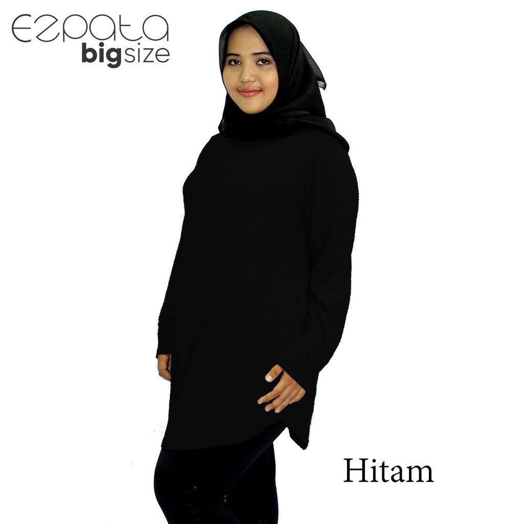 Atasan Jumbo Wanita Lengan Panjang Kaos Rayon Adem Termurah