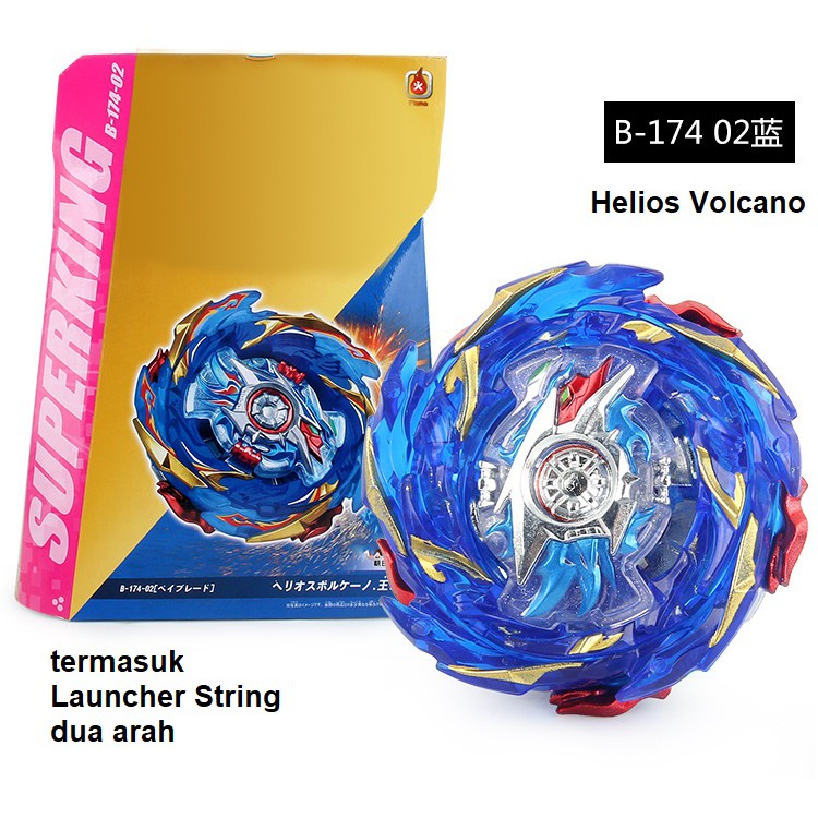 Gasing Beyblade Burst Superking merk Flame B-174-02 Helios Volcano