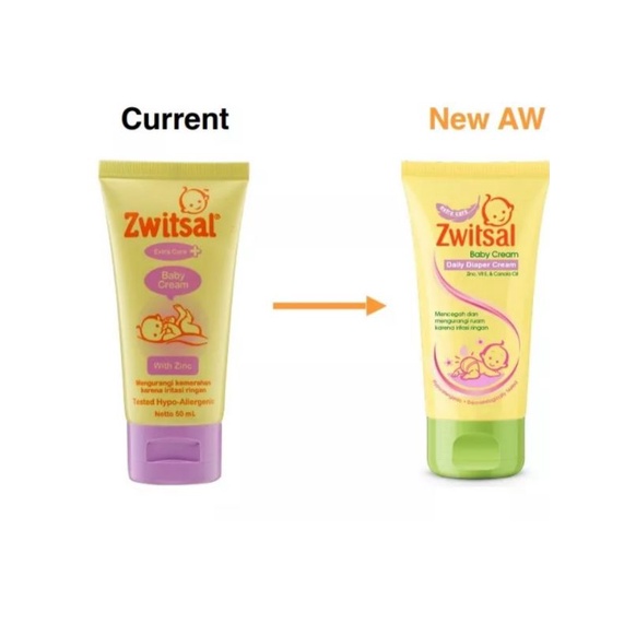 Zwitsal Baby Cream Extra Care Zinc 50ml