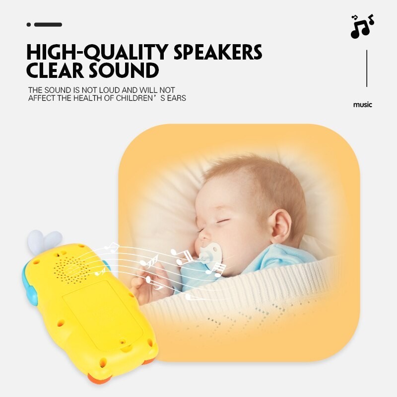 BIG SALLE Mainan Edukasi Anak balita Musik Mobile Phone Lucu / Mainan Bayi Baby Children's Music Phone Baby Phone Duck BABY - Kado Hadiah Baby Cewek Cowok Phone Bebek Kuning Unik 3 4 5 6 Bulan