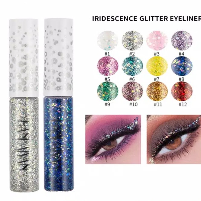 rcsbeauty - HANDAIYAN  eyeliner liquid glitter 12 warna eyeliner glitter putih eyeliner handaiyan