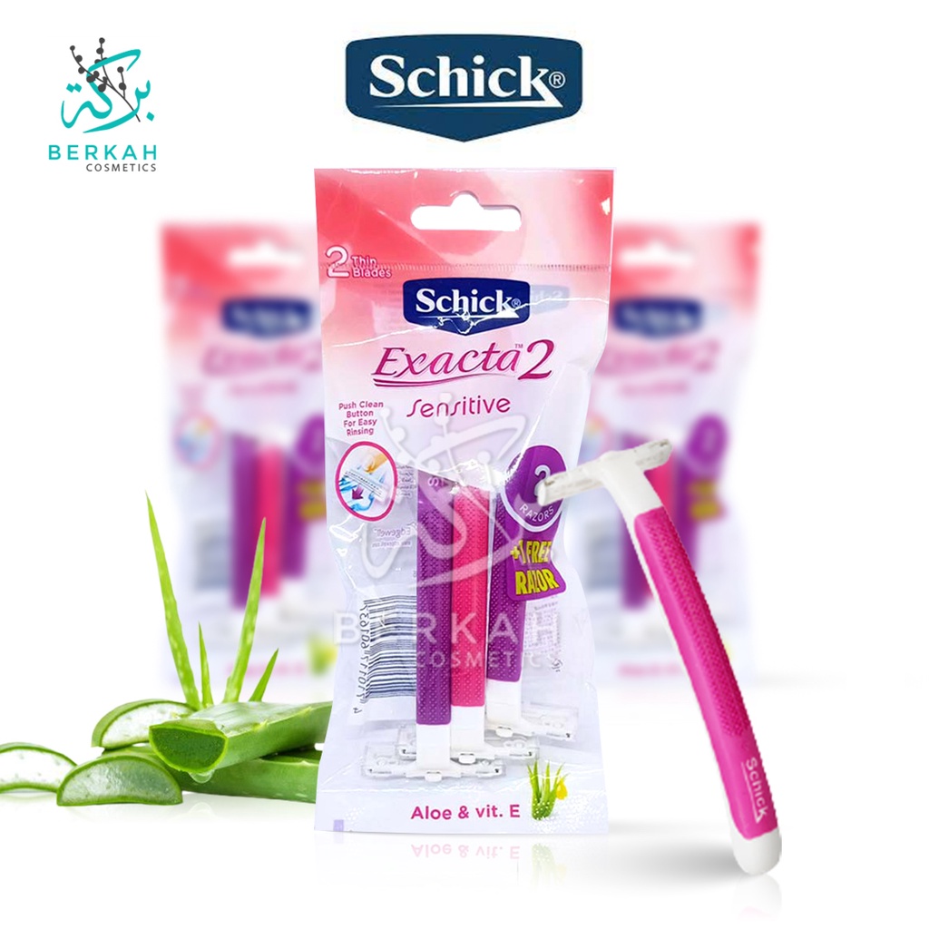 Schick Exacta 2 Sensitive - Pisau Cukur Khusus Kulit Sensitive