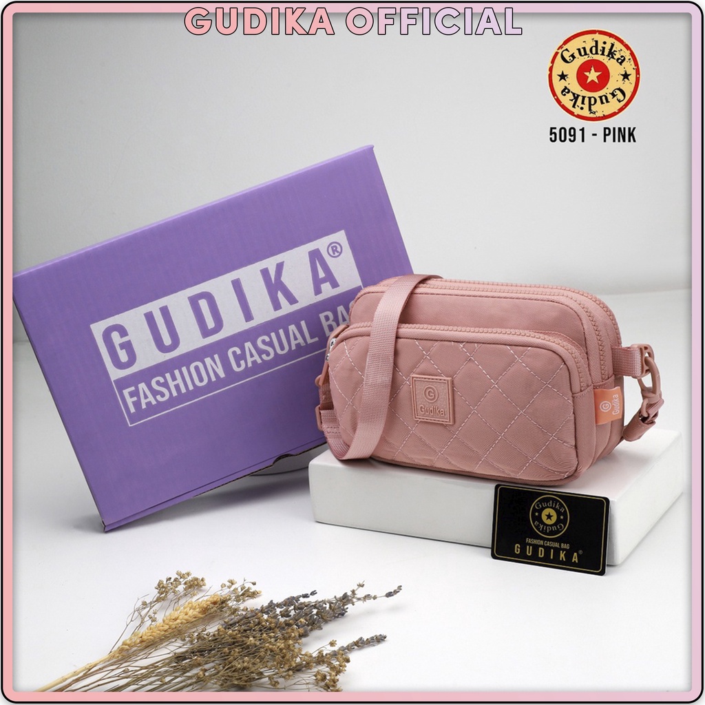 PROMO GUDIKA 5091 - Tas Selempang Sling Bag Fashion Wanita Branded Original