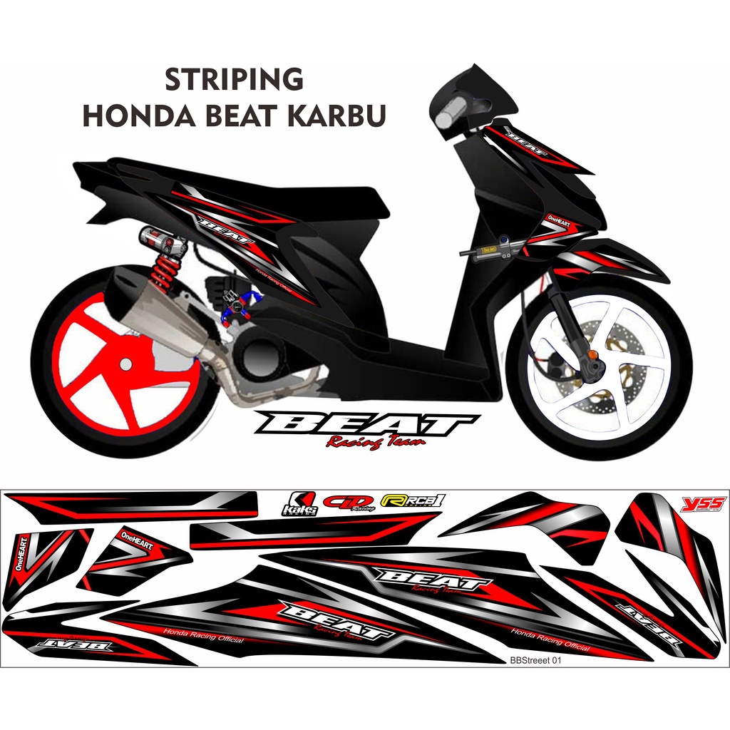 Jual STRIPING HONDA BBEAT KARBU VARIASI RACING SANGANT COCOK BUAT MOTOR