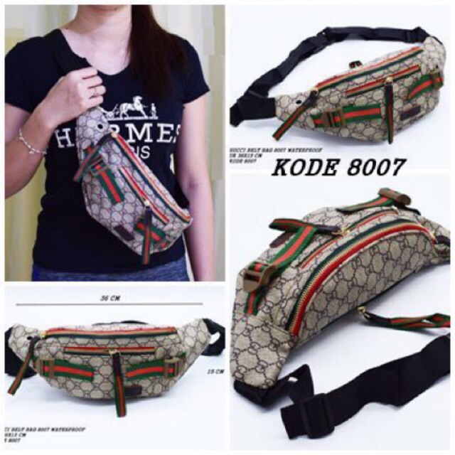 Original Waist Bag / Sling Bag G/C & Belt Bag Premium Tas Pinggang Wanita Import Serbaguna