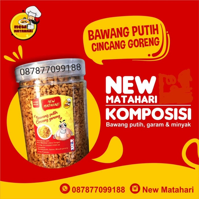 

Bawang putih goreng cincang "New Matahari" AR071