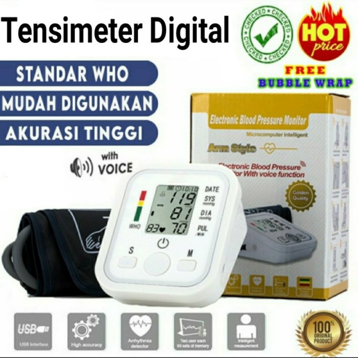 Tensimeter Digital Alat Tensi Darah Digital Alat Ukur Tekanan Darah