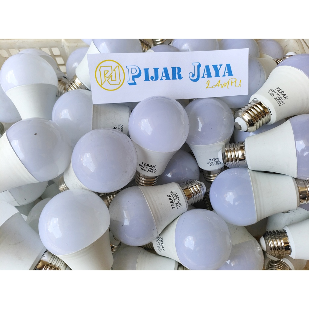 Lampu LED TERAK 9 watt Bohlam LED Rumah 9W Cahaya Putih Terang Murah Bagus